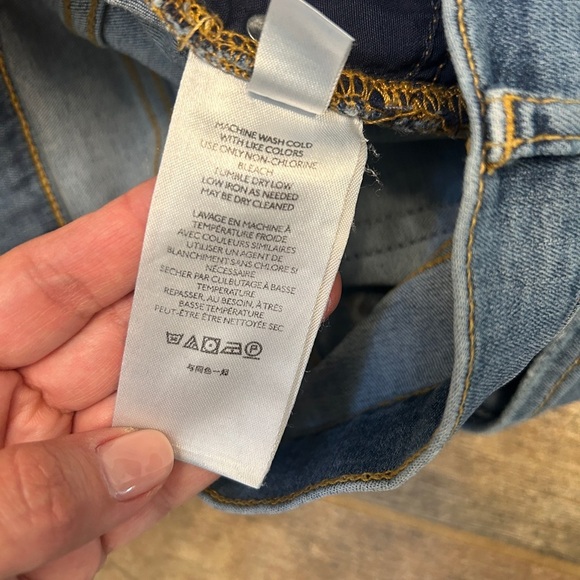 FREE PEOPLE High Rise Busted Knee Mid Stone Blue Skinny Jeans - Picture 5 of 8